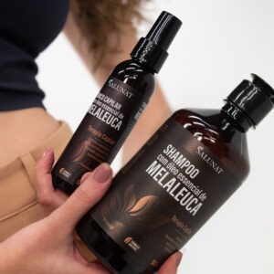 KIT SHAMPOO 500ML E TONICO CAPILAR MELALEUCA DERMATITE SEBORREICA, PSORIASE e OLEOSIDADE