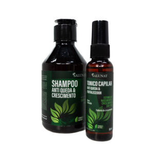 KIT SHAMPOO 250ML E TONICO CAPILAR ANTIQUEDA E CRESCIMENTO