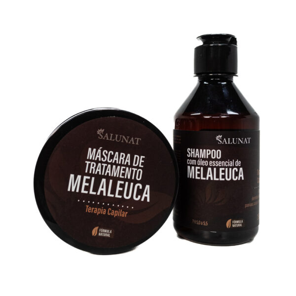 KIT SHAMPOO 250ML E MASCARA DETOX MELALEUCA DERMATITE SEBORREICA, PSORIASE e OLEOSIDADE