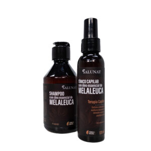KIT SHAMPOO 250ML E TONICO CAPILAR MELALEUCA DERMATITE SEBORREICA, PSORIASE e OLEOSIDADE