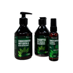 KIT SHAMPOO 250ML, CONDICIONADOR E TONICO ANTIQUEDA E CRESCIMENTO