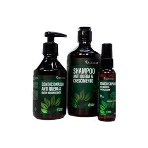 KIT SHAMPOO 500ML, CONDICIONADOR E TONICO ANTIQUEDA E CRESCIMENTO